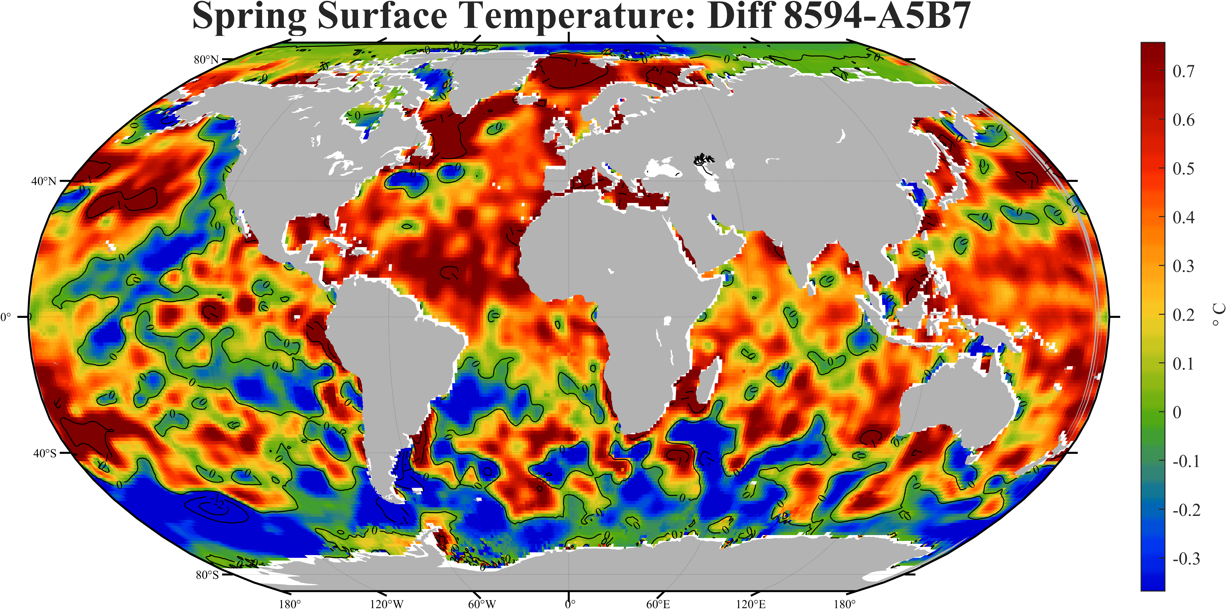 增量：海表面温度春季平均